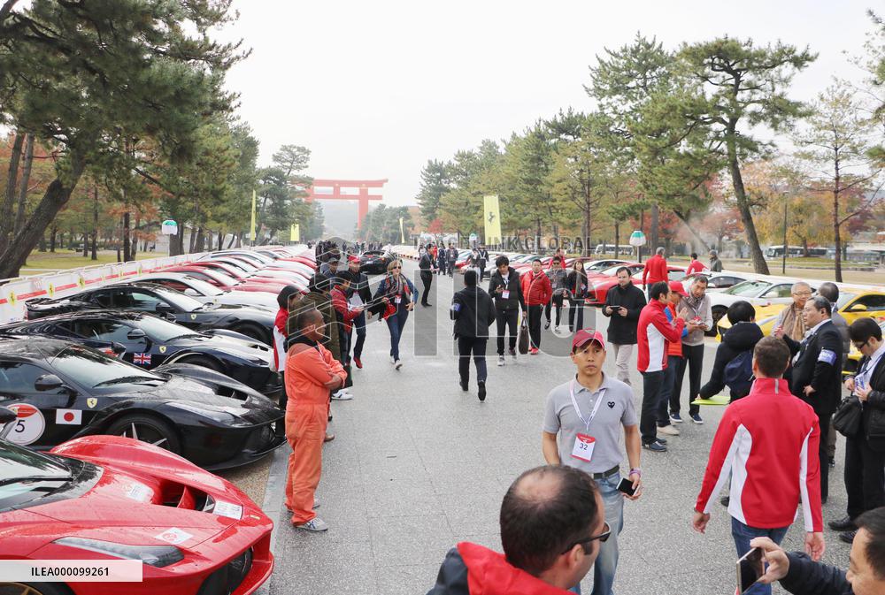 70 Ferraris gather in Kyoto