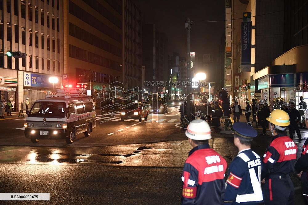 Road reopened after huge sinkhole in Fukuoka is filled with soil