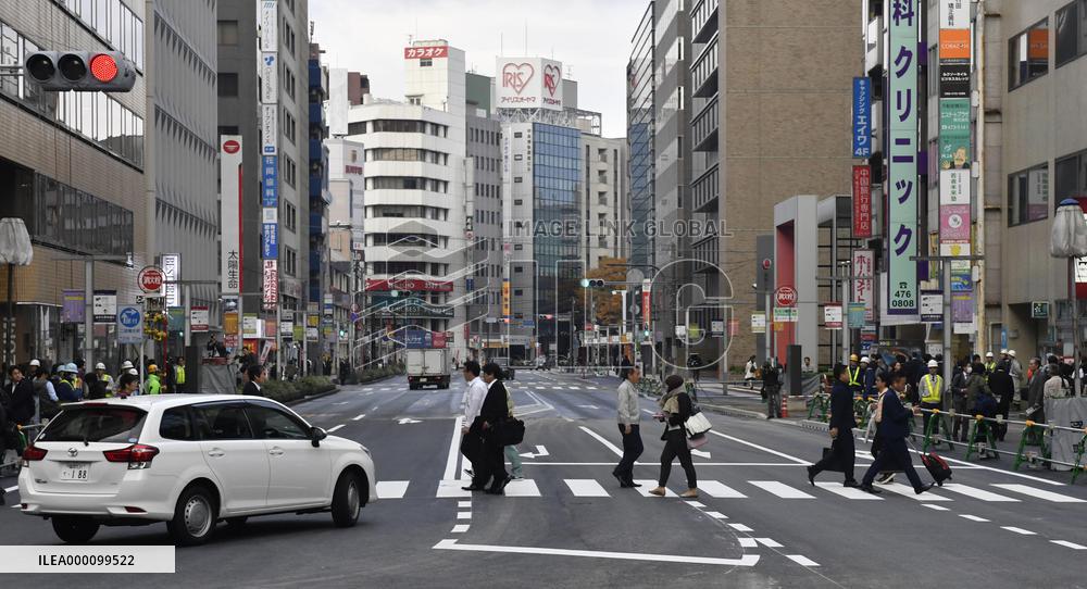 Road reopened after huge sinkhole in Fukuoka is filled with soil