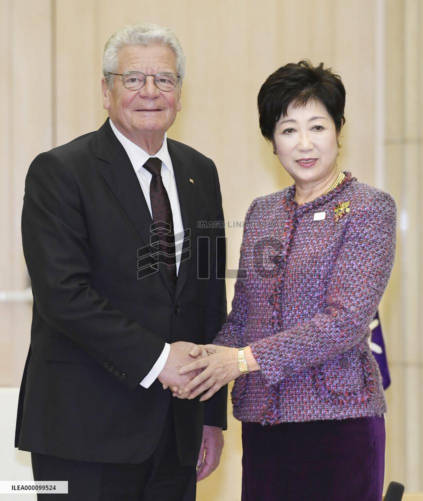 Tokyo Gov. Koike meets with German President Gauck