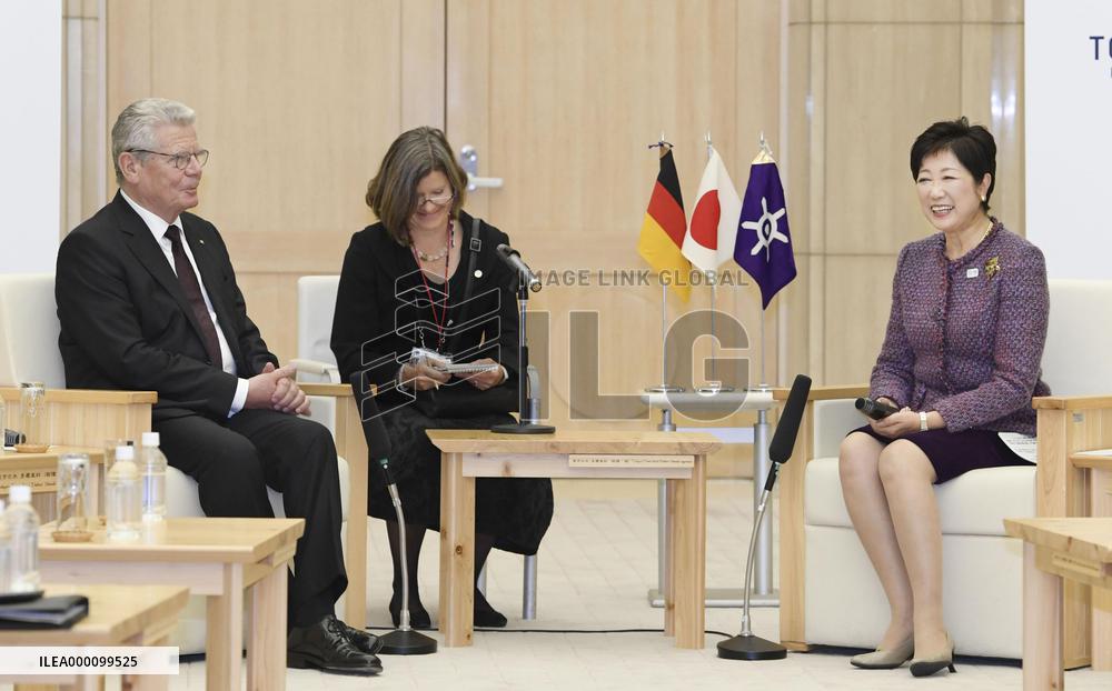 Tokyo Gov. Koike meets with German President Gauck