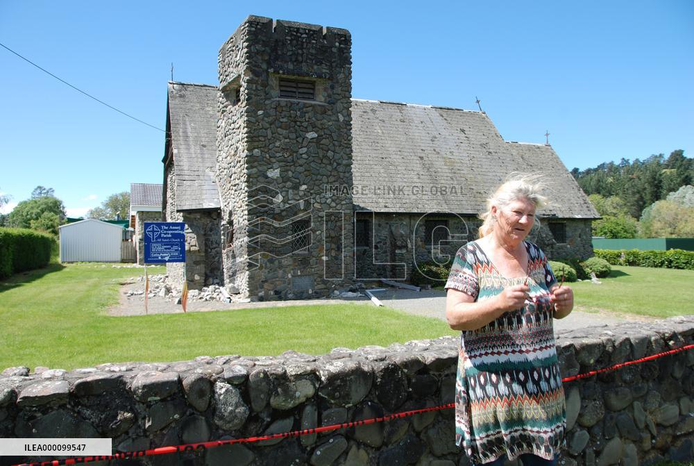 Aftermath of quake in New Zealand