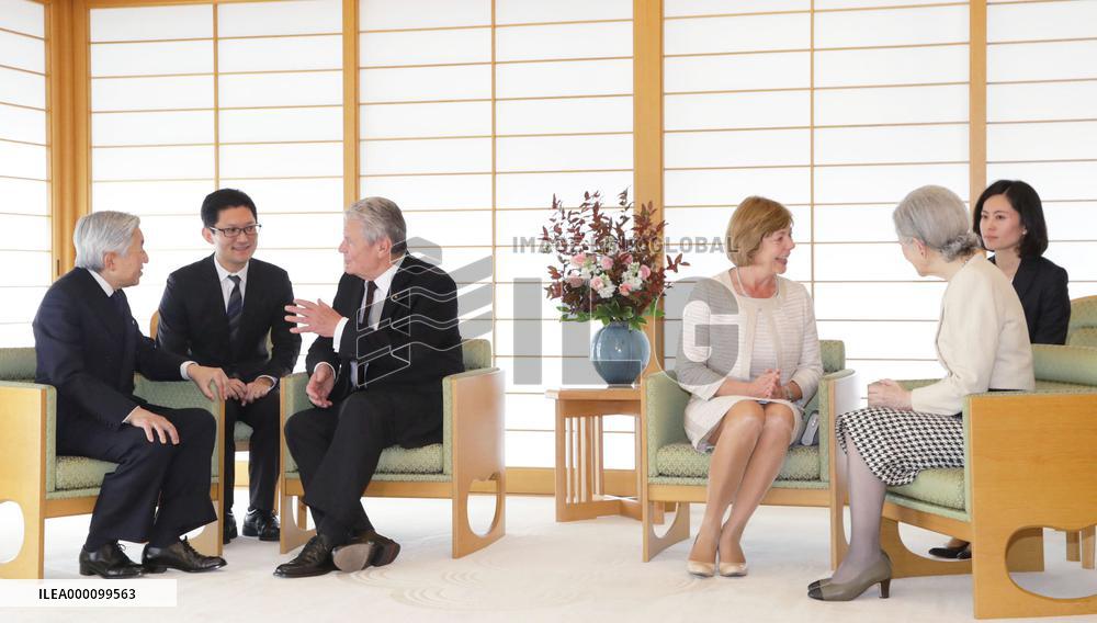 German Pres. Gauck meets with Japanese Emperor Akihito