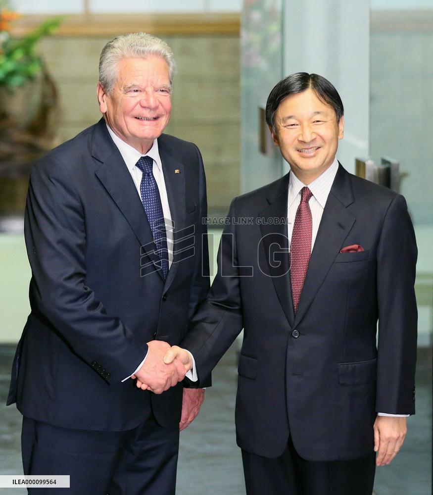 German Pres. Gauck meets with Crown Prince Naruhito
