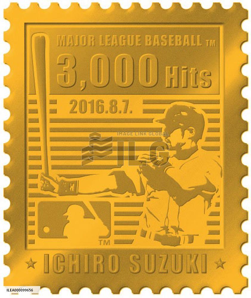Japan Post to sell memorial gold plate for Ichiro's 3,000th hit