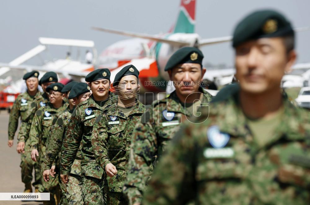 Japan troops tasked with new peacekeeping roles arrive in S. Sudan