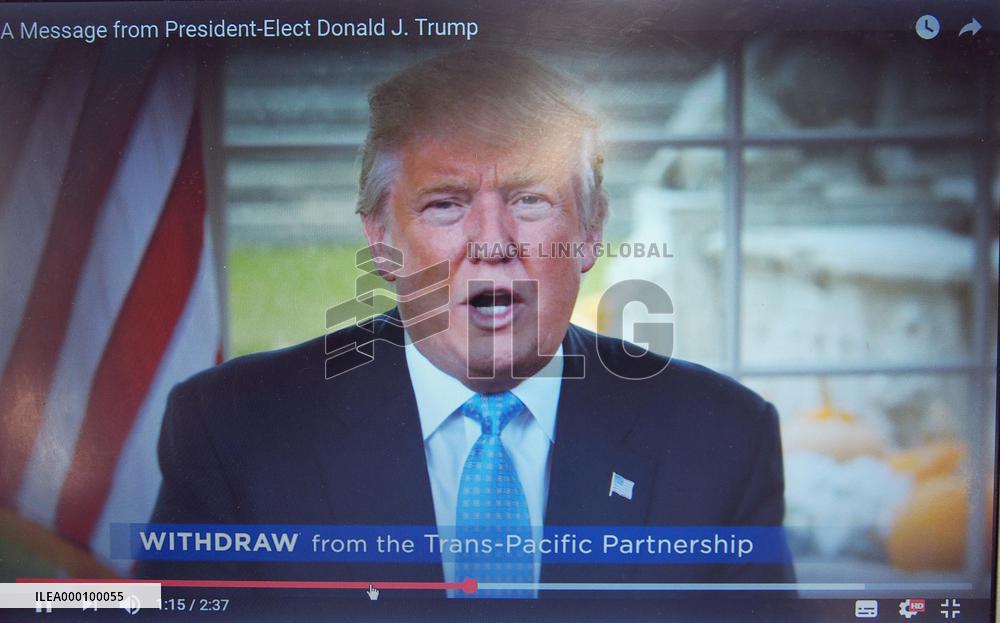 Trump sticks to withdrawal from TPP on inauguration day