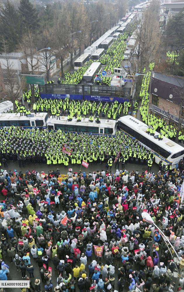 Protests against South Korean President Park