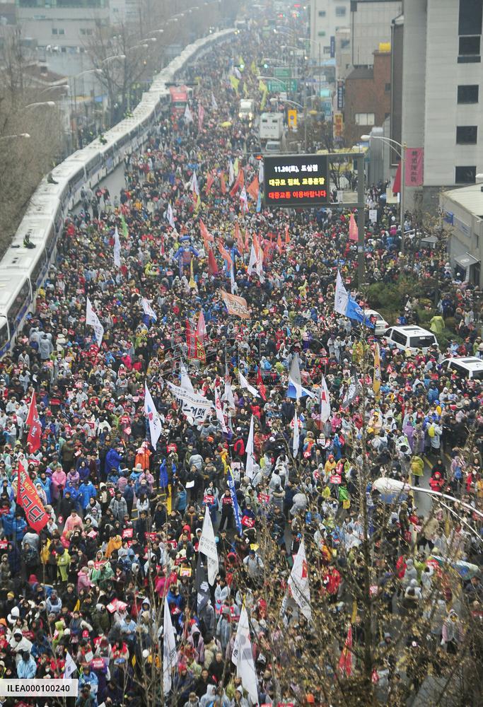 Protests against South Korean President Park