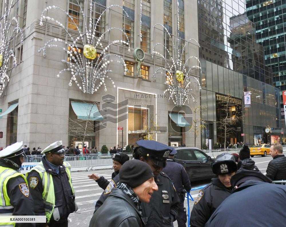 Tiffany blames Trump protests for hurting flagship store sales