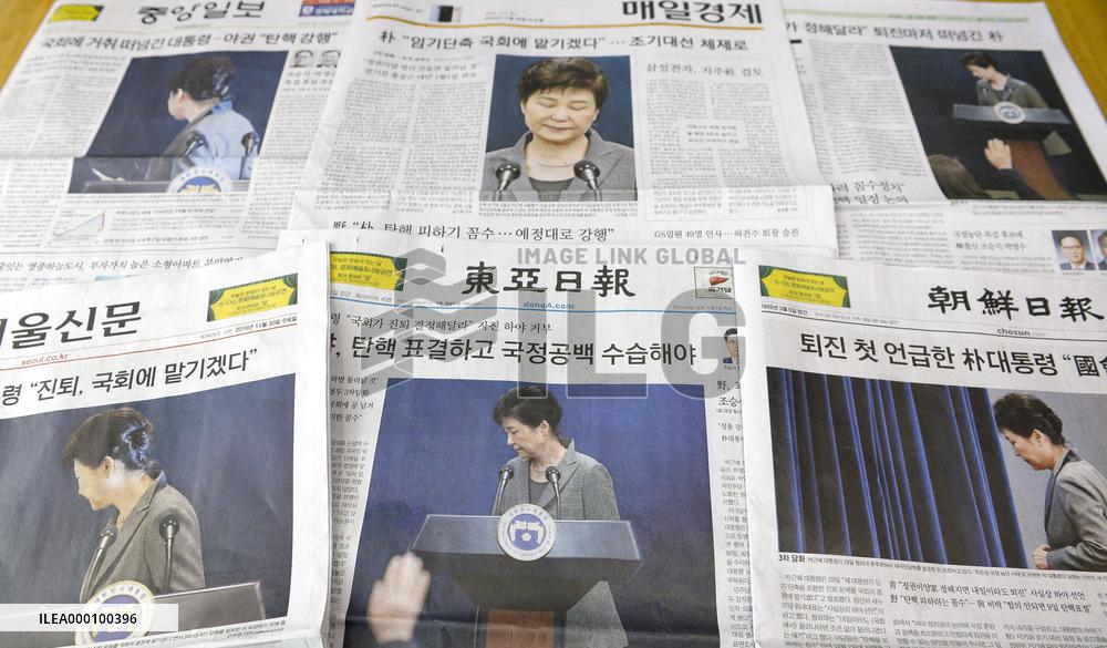 Park's address reported on front page