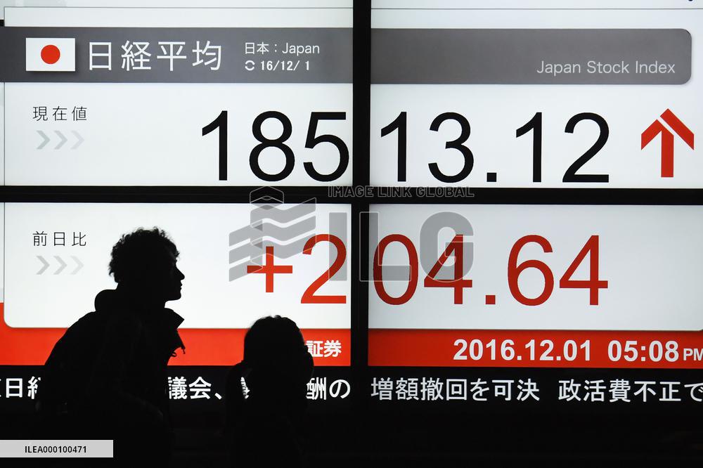 Nikkei ends at year's high on OPEC output cut agreement