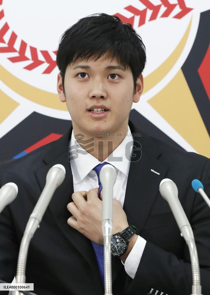Baseball: Otani tells Fighters of intention to move to majors