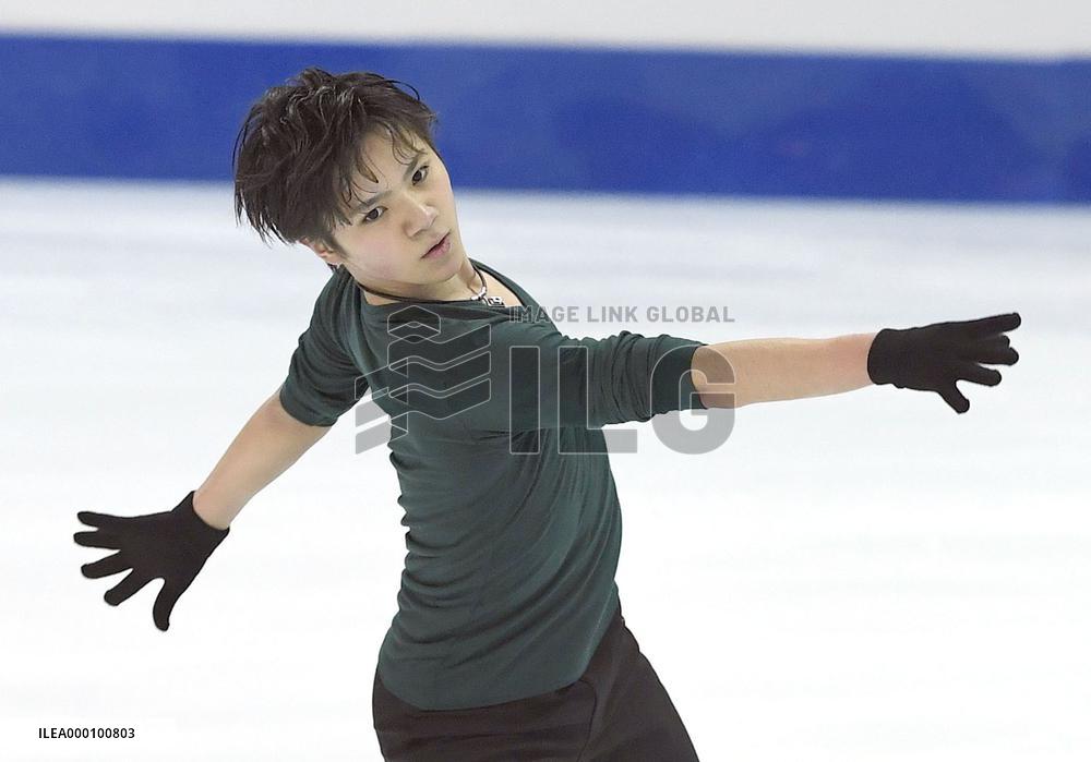 Japan's Uno in Grand Prix Final practice session