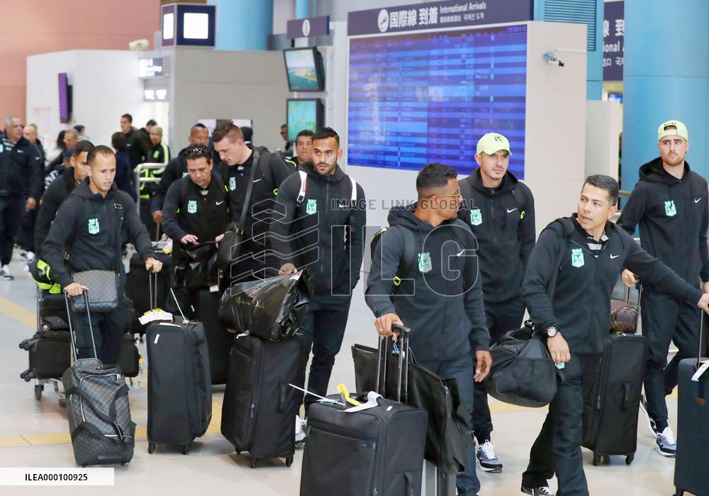 Soccer: Atletico Nacional arrive in Japan for Club World Cup