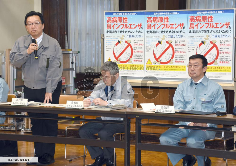 Bird flu infection detected at Hokkaido poultry farm