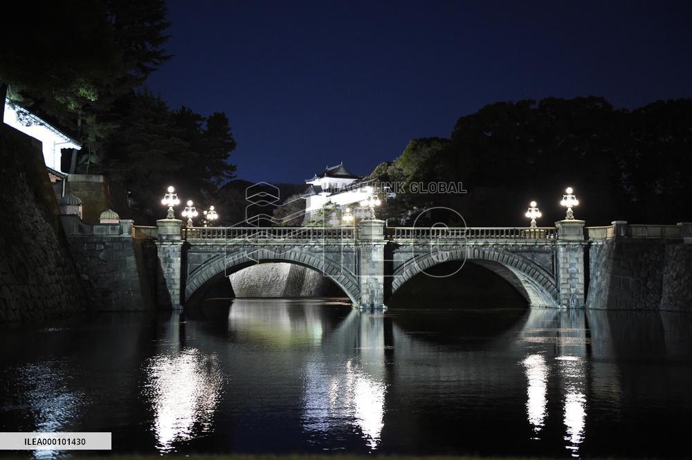 Imperial Palace lit up
