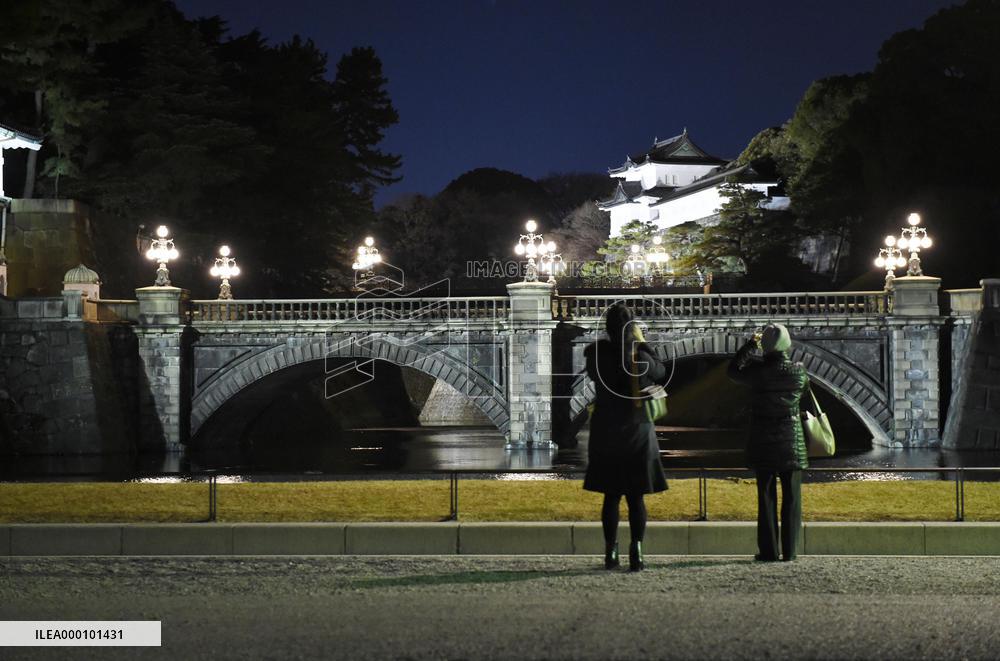 Imperial Palace lit up