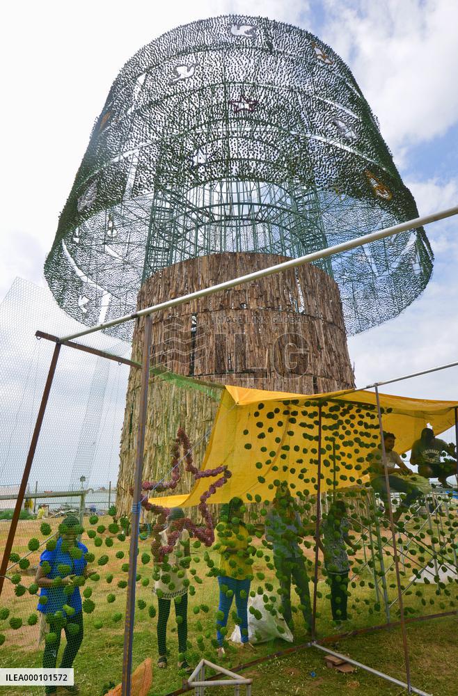 Sri Lanka, predominantly Buddhist country, building world's tallest Christmas tree