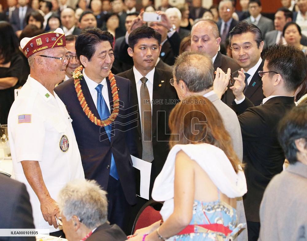 Japan PM Abe in Hawaii for Pearl Harbor visit