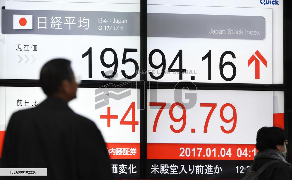 Nikkei ends at 13-month high