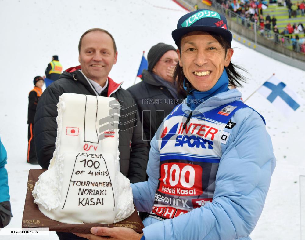 Ski jumping: Japan's Kasai makes 100th Four Hills appearance