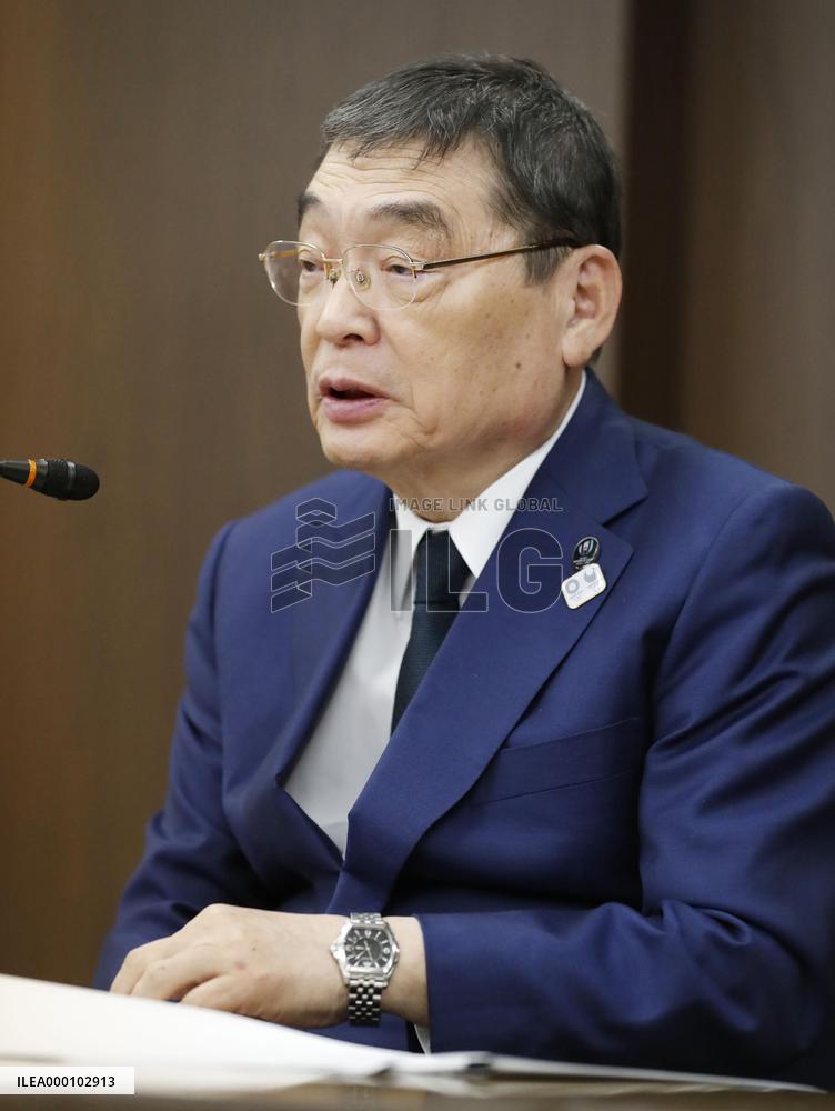 NHK chief attends last press conference