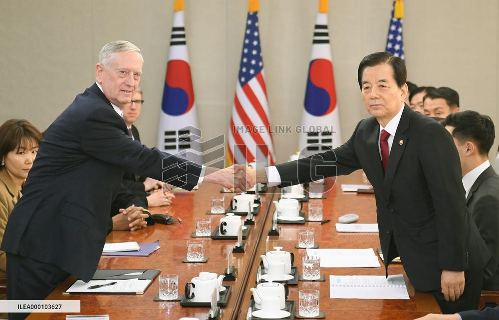 S. Korea, U.S. begin defense ministers' talks
