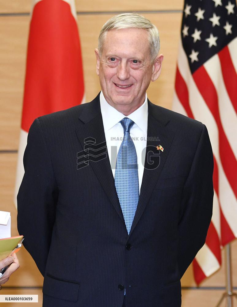 U.S. defense chief Mattis in Japan