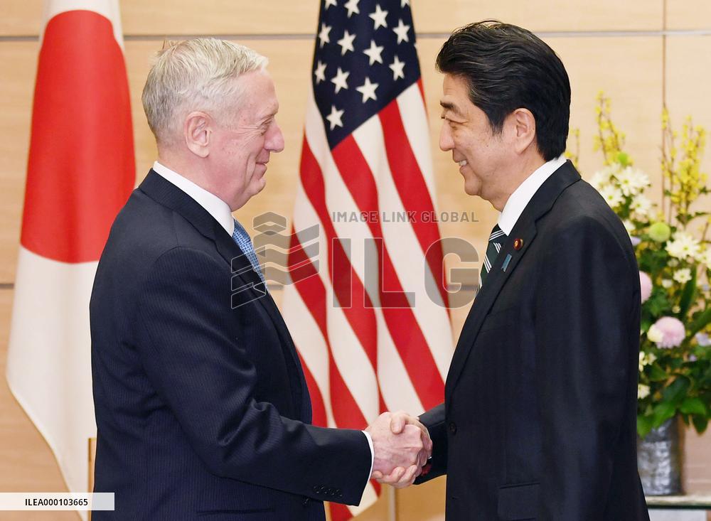 U.S. defense chief Mattis in Japan