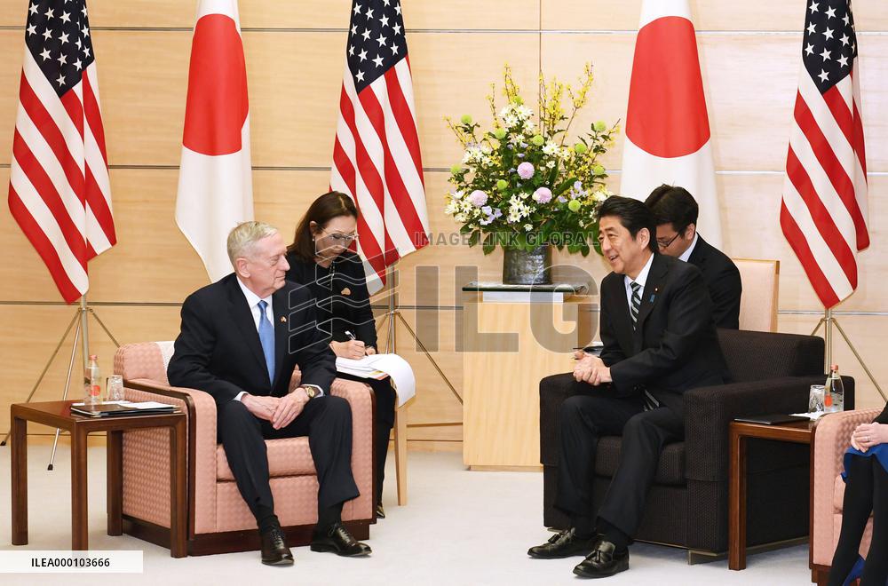 U.S. defense chief in Japan