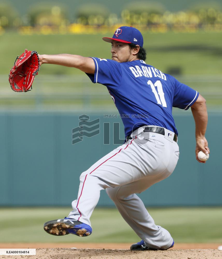 Baseball: Rangers' Darvish pitches against Royals