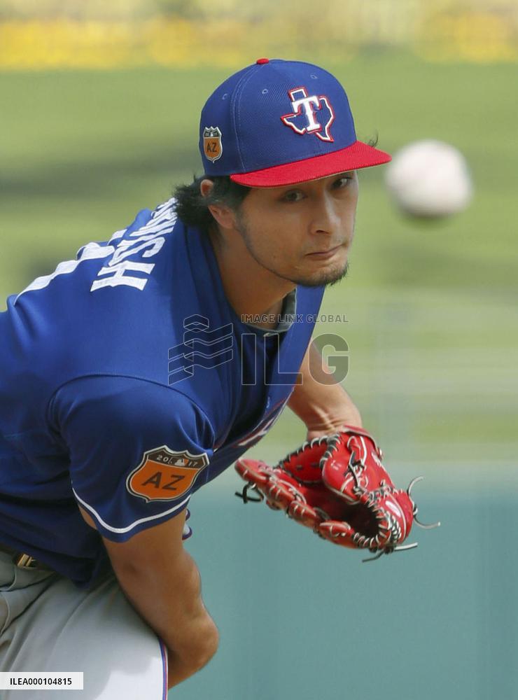 Baseball: Rangers' Darvish pitches against Royals