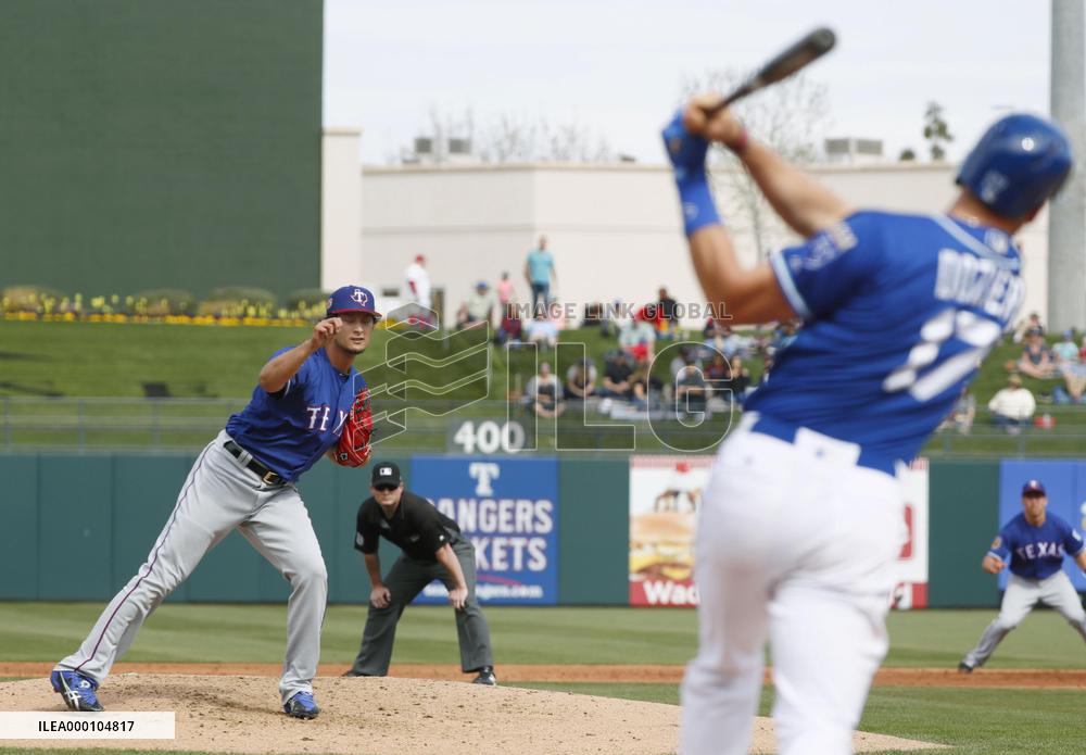 Baseball: Rangers' Darvish pitches against Royals