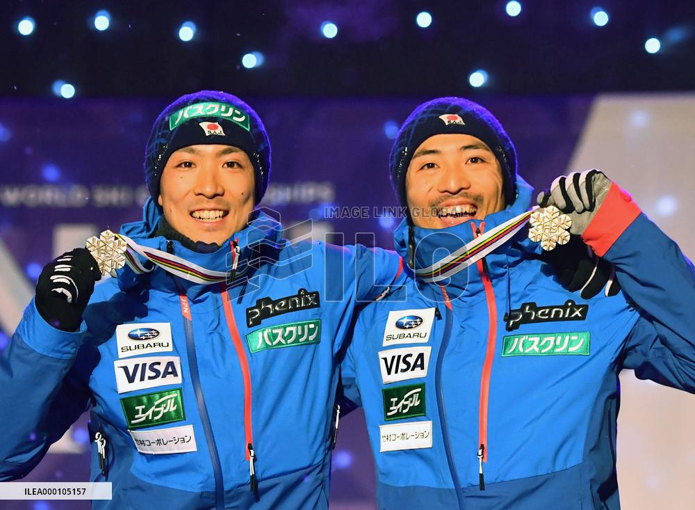 Skiing: Japan's Watabe brothers 3rd in Nordic combined team sprint at worlds