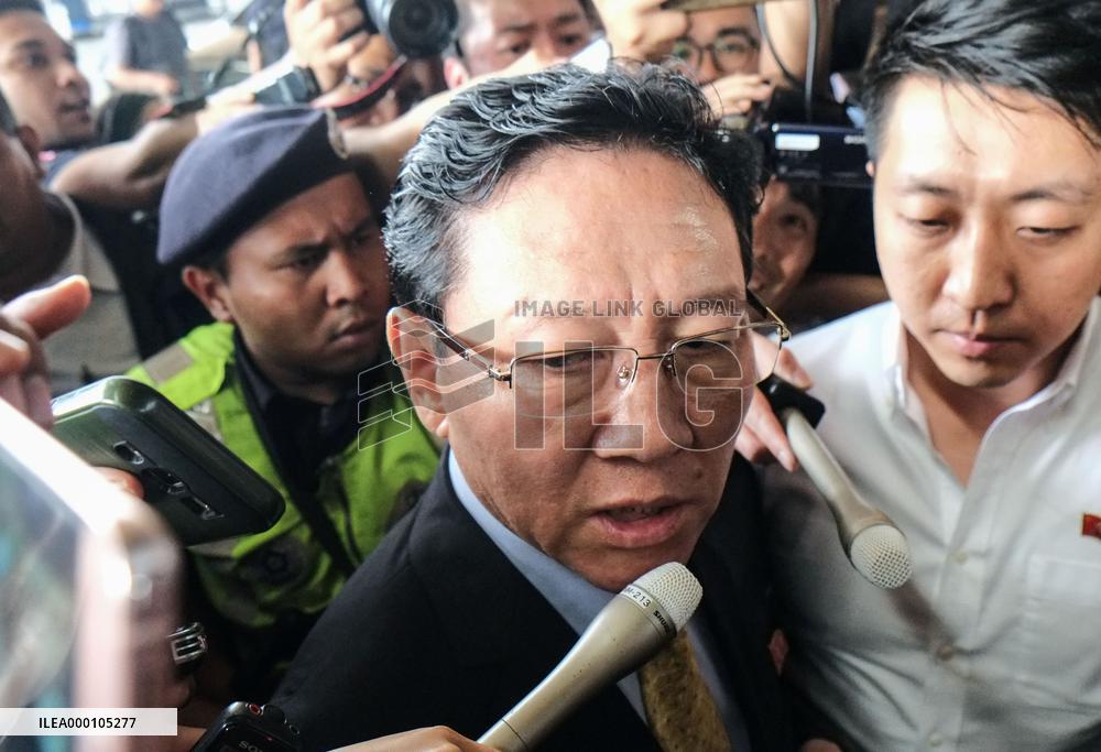 N. Korean envoy leaves Malaysia