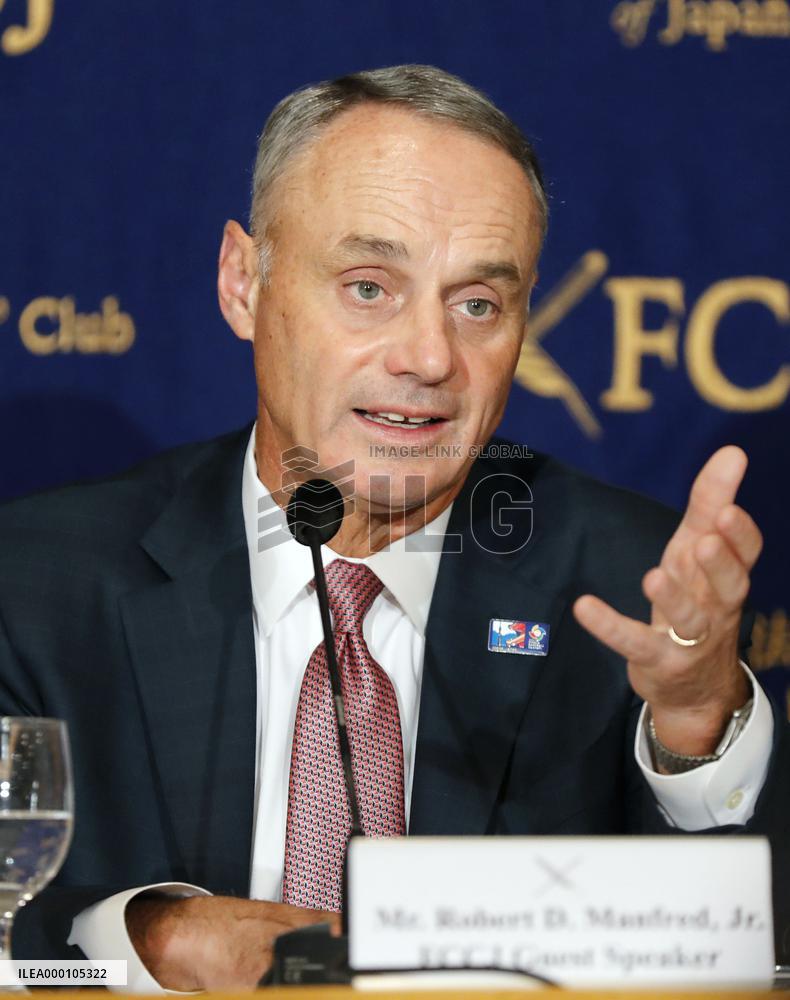 Major League Commissioner Manfred speaks in Tokyo