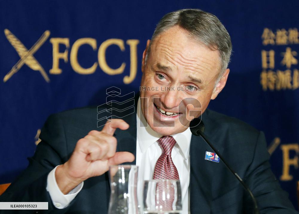 Major League Commissioner Manfred speaks in Tokyo