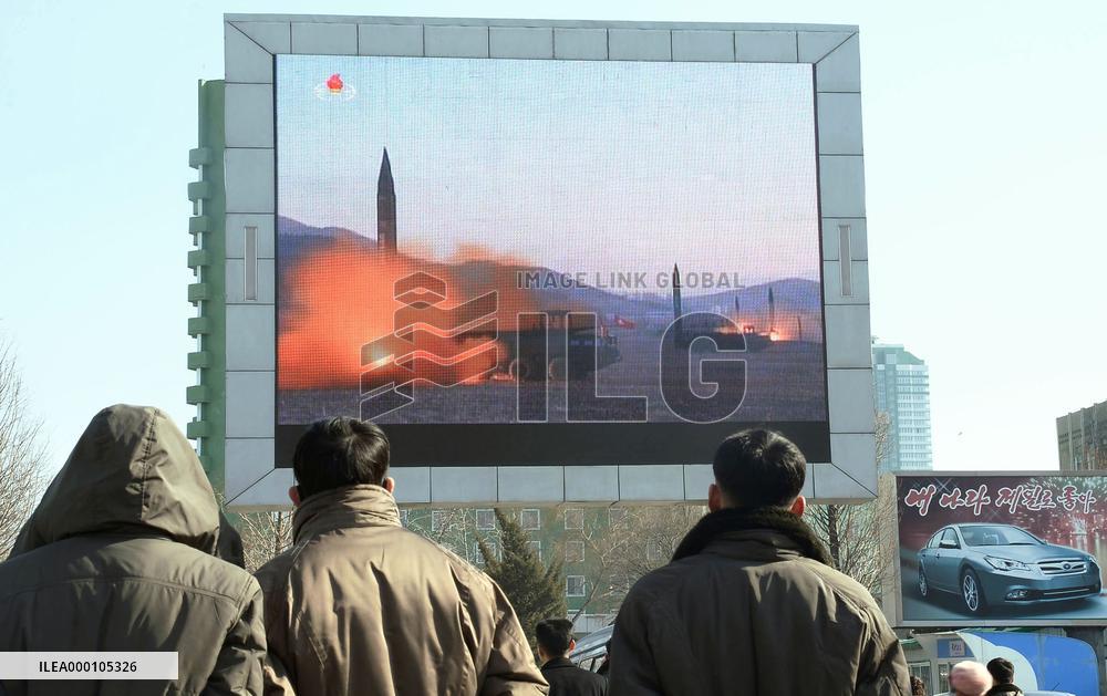 News on missile launch exercise aired in Pyongyang