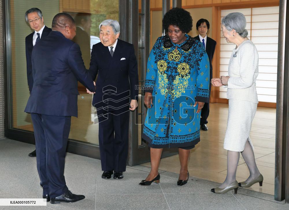 Mozambique president meets with Japanese emperor