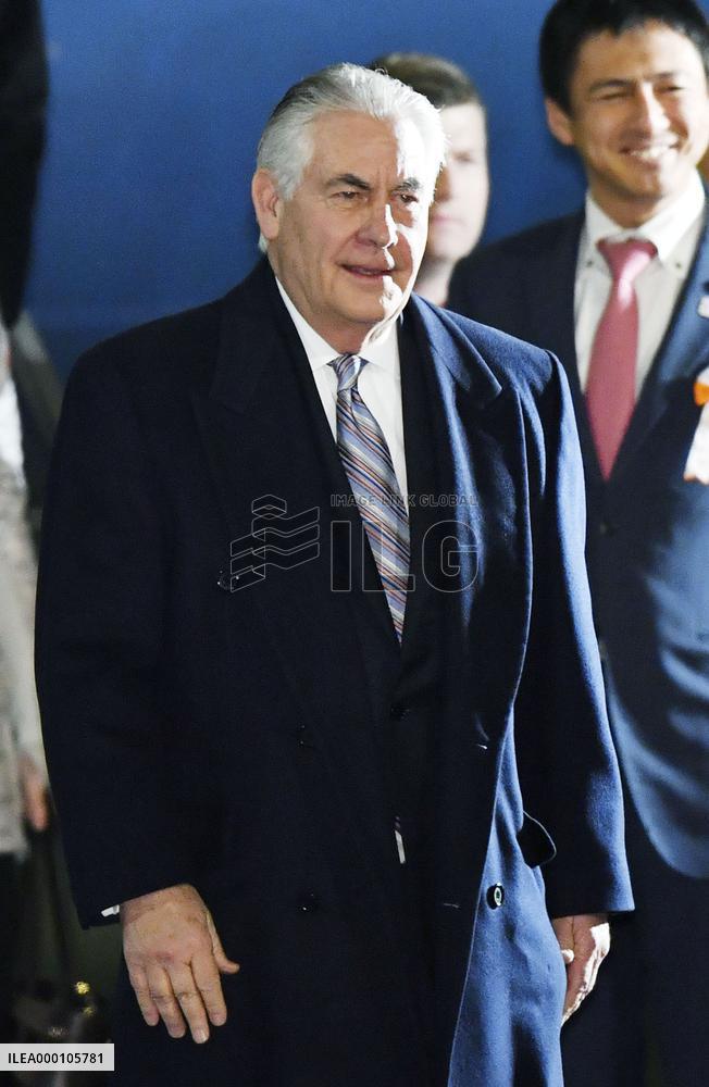 Tillerson set to focus on N. Korea response in 1st Japan visit