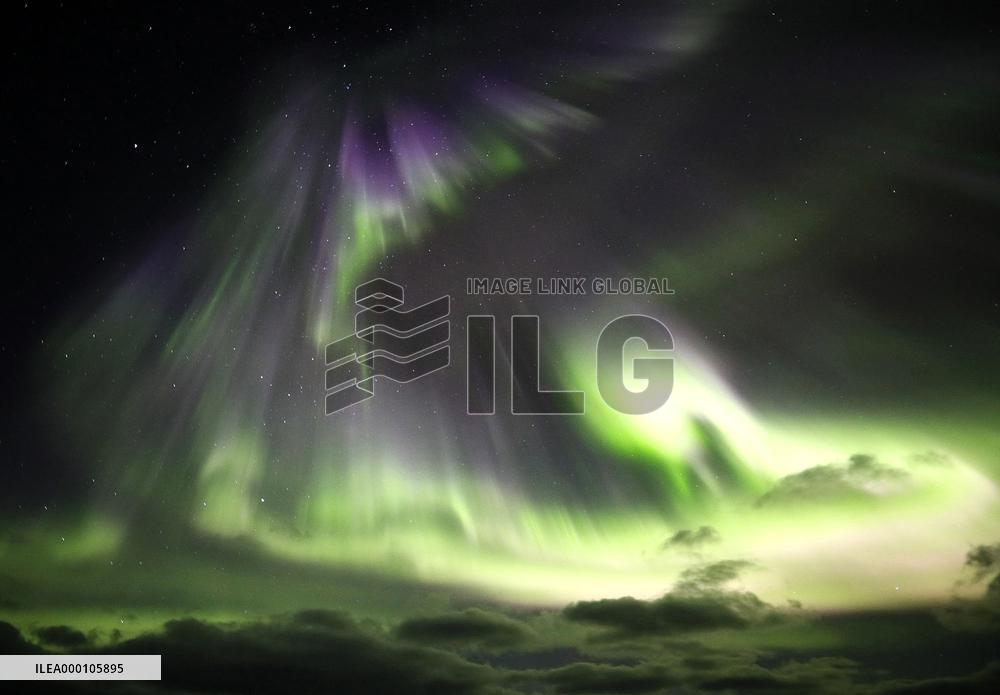 Aurora above Antarctic Sea