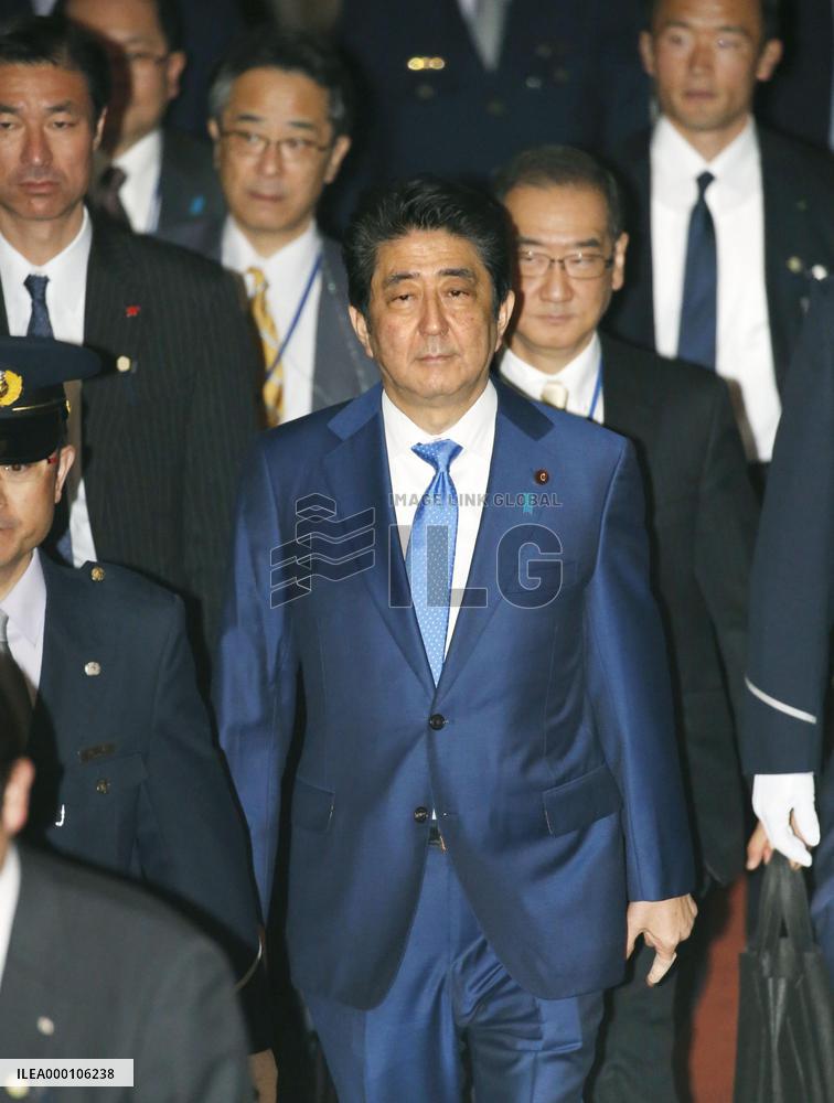 PM Abe at upper house budget committee