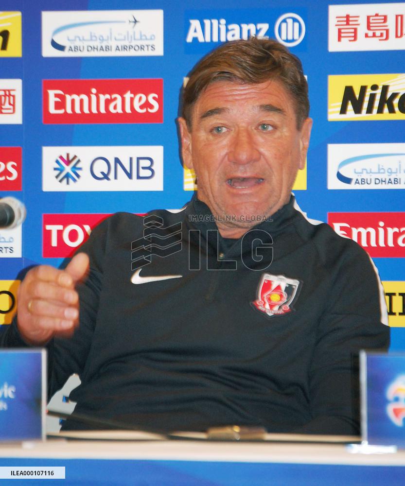 Soccer: Urawa coach Petrovic meets press before ACL match vs. Shanghai