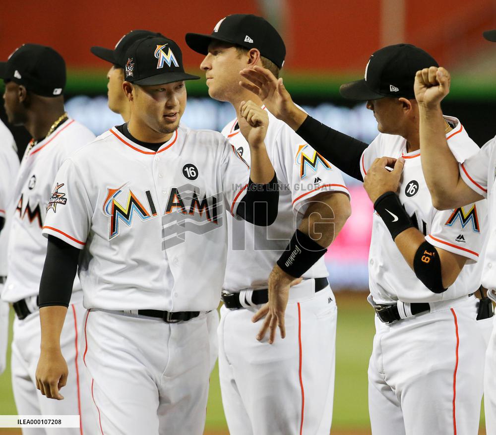 Home opener ceremony for Miami Marlins