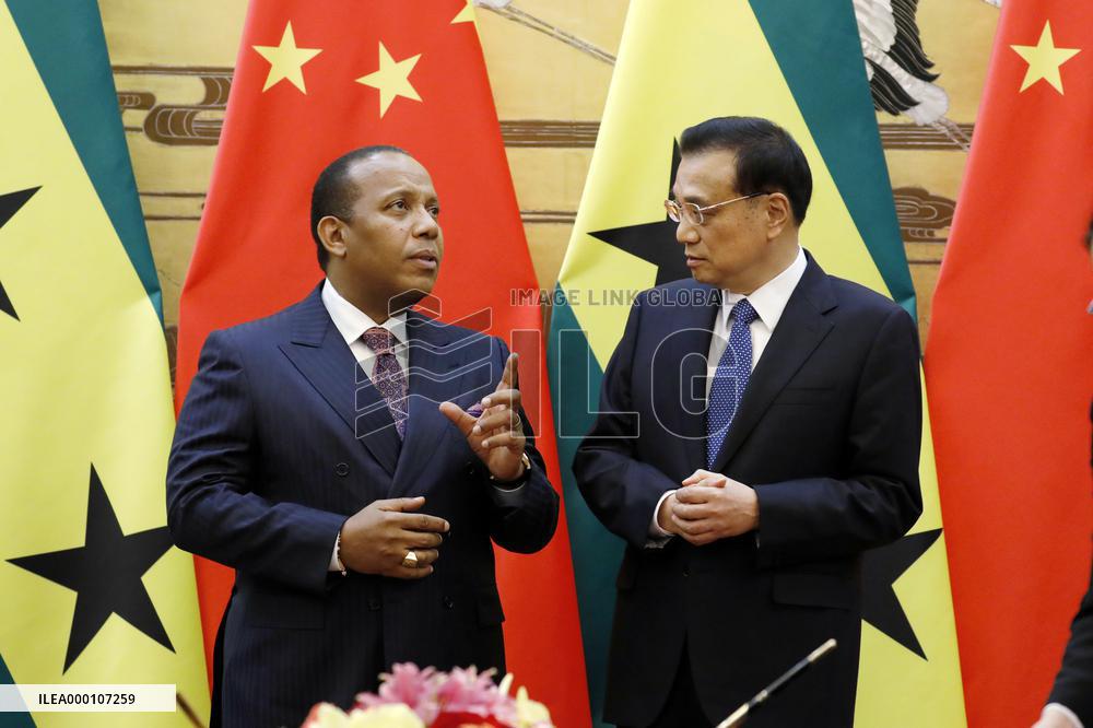 Sao Tome and Principe prime minister in China