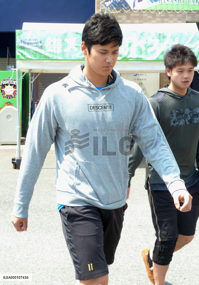 Baseball: Otani starts rehab at farm facility