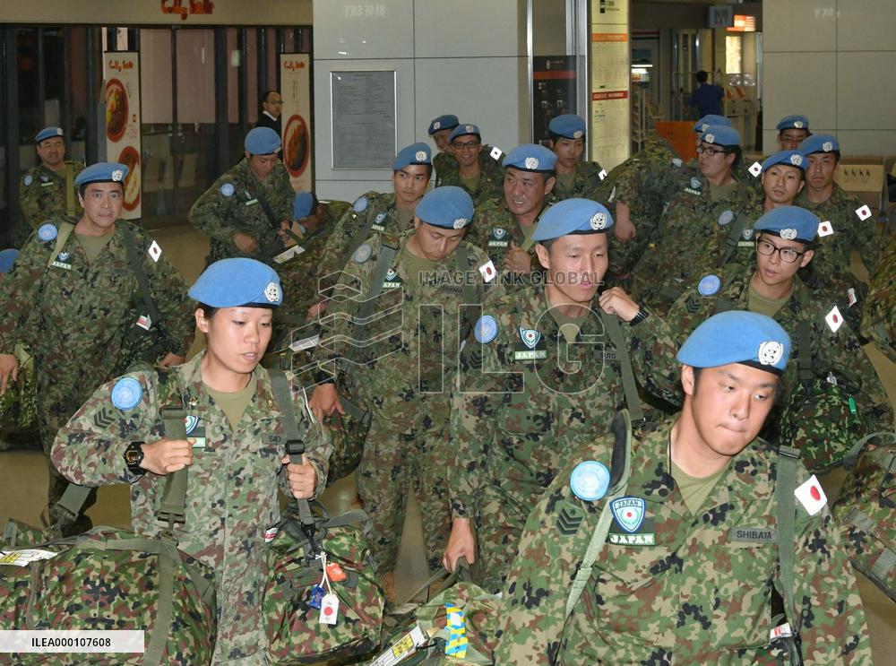Japanese troop returns home from South Sudan