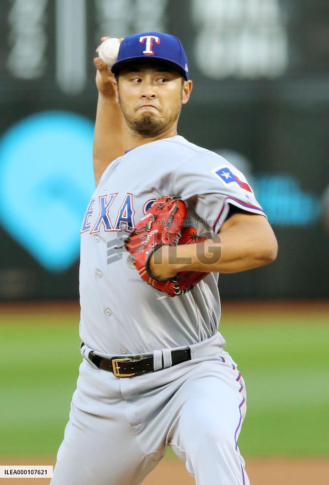 Baseball: Darvish in Rangers-Athletics game