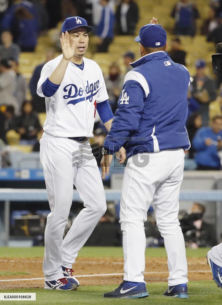 Maeda upbeat after 1st mound practice since going on DL